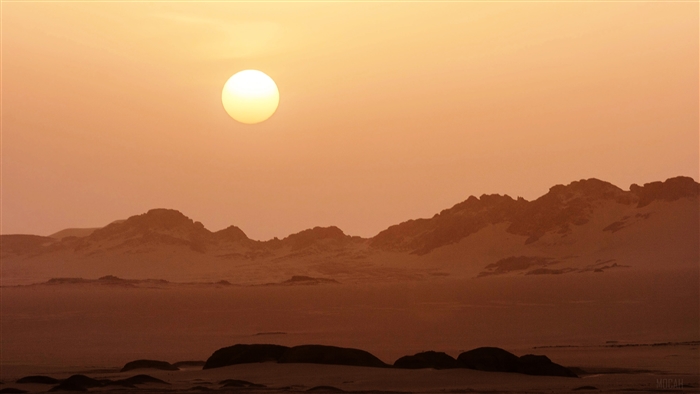Sunset over Tadrart Algeria Desert 4K