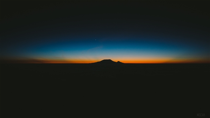 Mountain Silhouette at Sunrise 4K