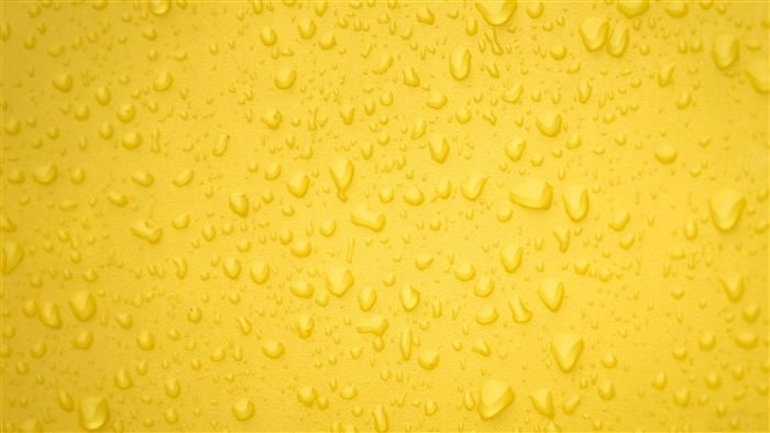 Water Drops on Yellow Surface 4K