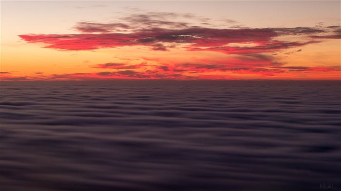 Sunset over the sea of clouds in California 4K