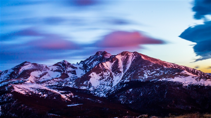 Beautiful Mountain Landscape at Sunset 4K