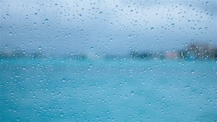 Water Droplets On Glass