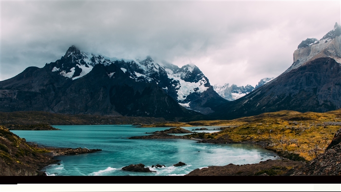 Turquoise Lake and Snow-Capped Mountains 4K