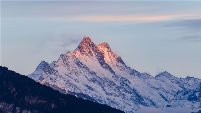 Snowy Mountains at Sunrise 4K