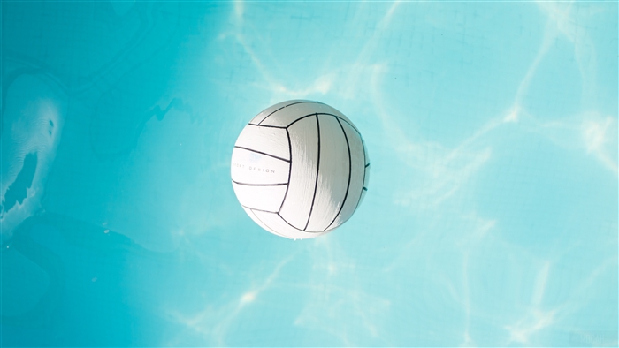 Water Polo Ball Floating in Pool 4K
