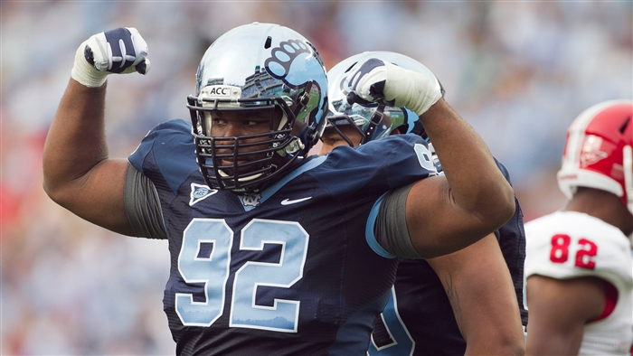Sylvester Williams of North Carolina Tar Heels football 4K