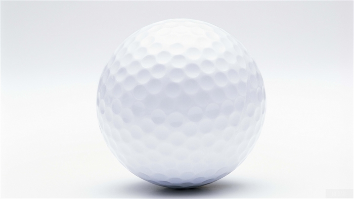 Golf ball on white background 4K