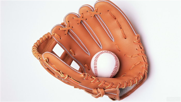Baseball glove with baseball