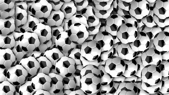 Many soccer balls texture 4K