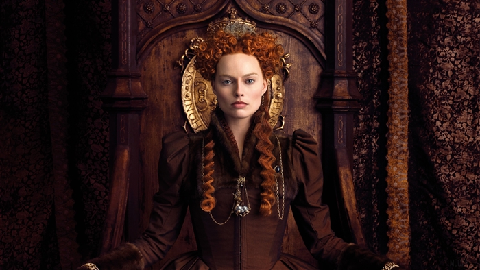 Margot Robbie as Elizabeth I in Mary Queen of Scots 4K