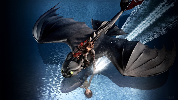 Hiccup and Toothless from How to Train Your Dragon 4K
