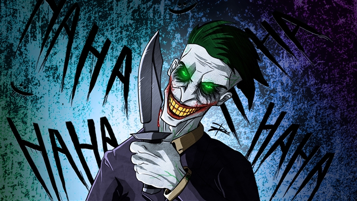 The Joker holding a knife, 4K