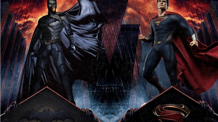 Batman and Superman from Man of Steel 4K