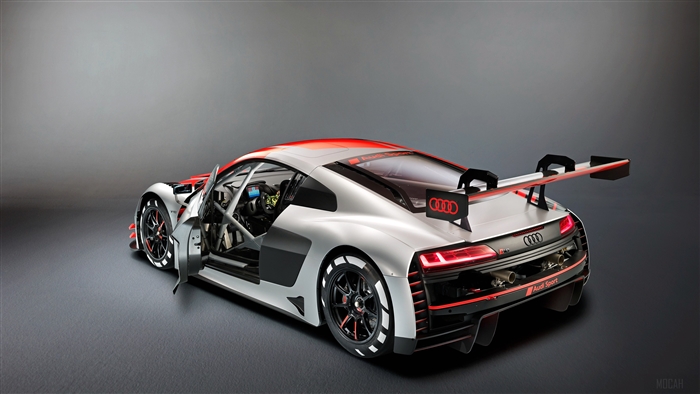 2019 Audi R8 LMS GT3 race car rear view 4K