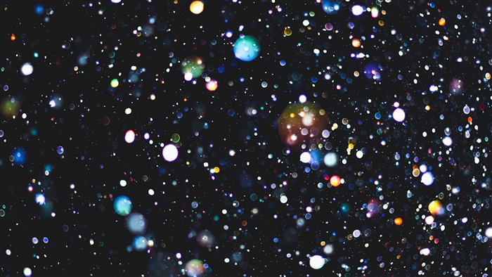 Glittering colorful bokeh lights in 4K
