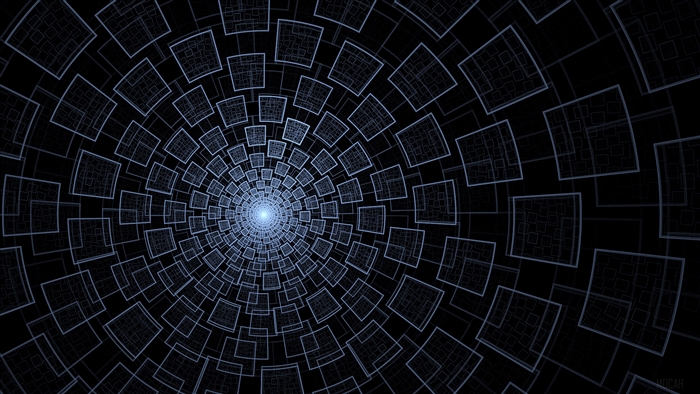 Geometric Tunnel of Cubes 4K