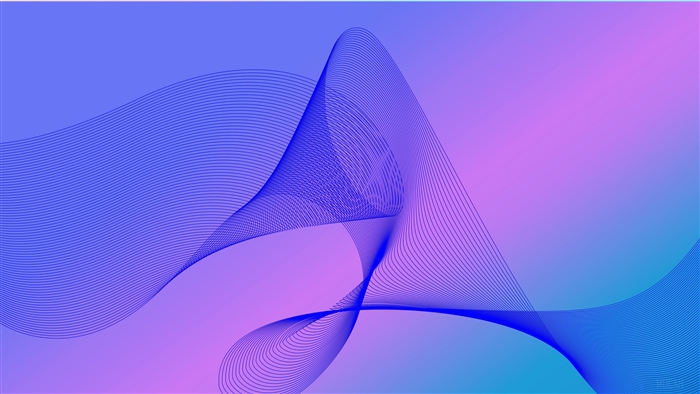 Abstract blue wavy lines on a gradient background 4K