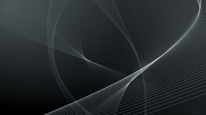 Abstract white lines on black background 4K