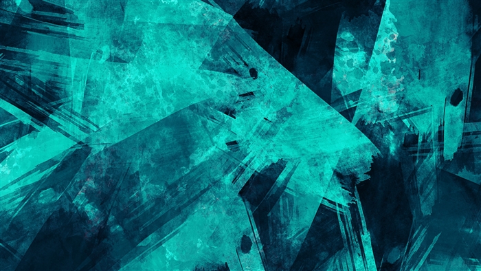Abstract Teal and Dark Blue Paint Strokes 4K
