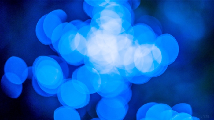 Blue Bokeh Lights 4K