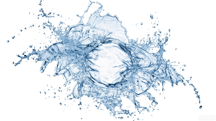 Abstract Blue Water Splash on White Background 4K