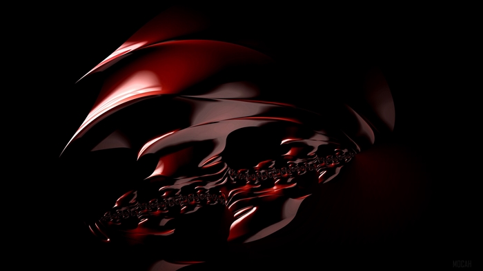 Red fractal design structure 4K