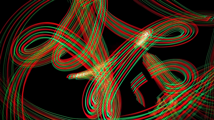 Red and green light trails abstract 4K