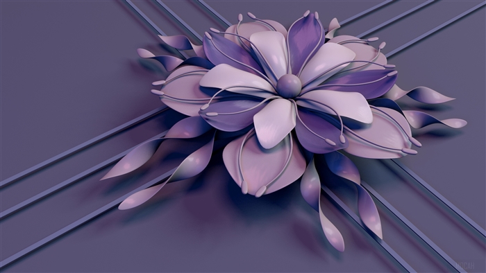 Abstract purple and white flower petals 4K