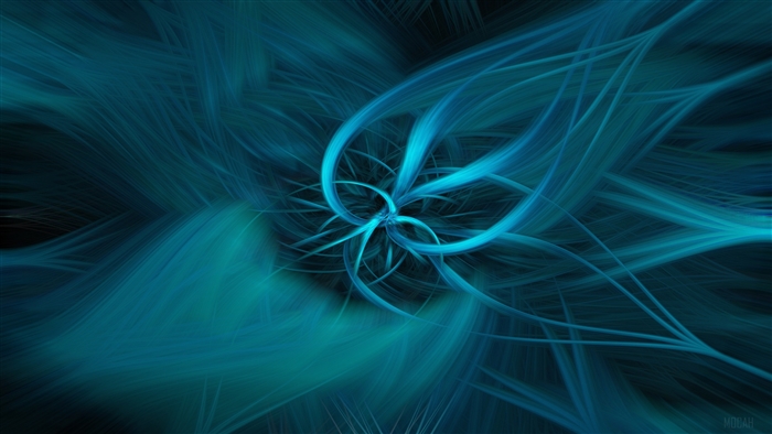 Abstract Artistic Turquoise Pattern 4K