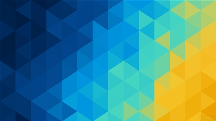 Abstract Blue and Yellow Geometric Pattern 4K