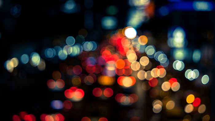 Bokeh lights, multi-colored circles 4K