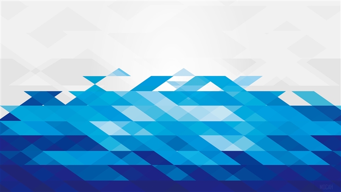 Blue and White Abstract Geometric Pattern 4K