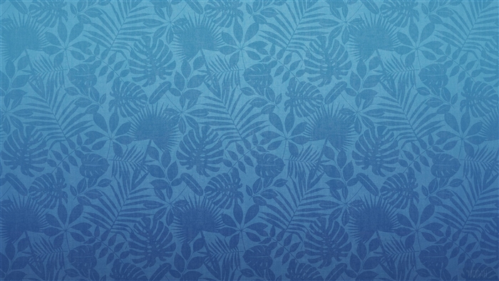 Blue Tropical Leaves Pattern 4K