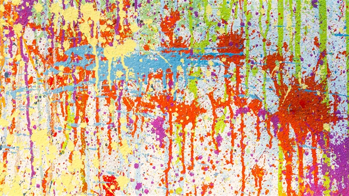 Multicolored paint stains and drips texture 4K