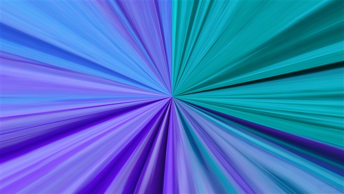 Abstract radial lines in blue and teal 4K
