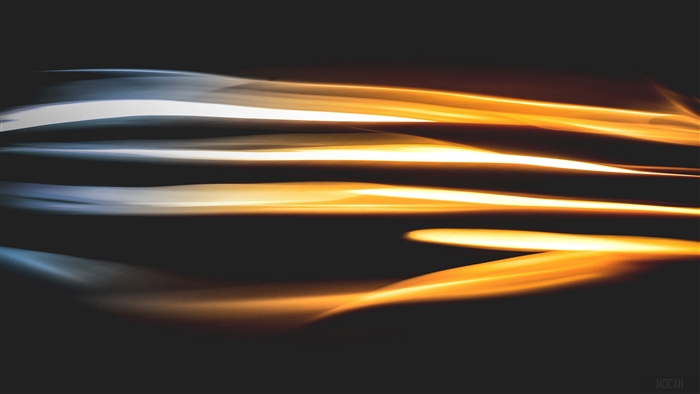 Abstract light streaks in blue and orange 4K