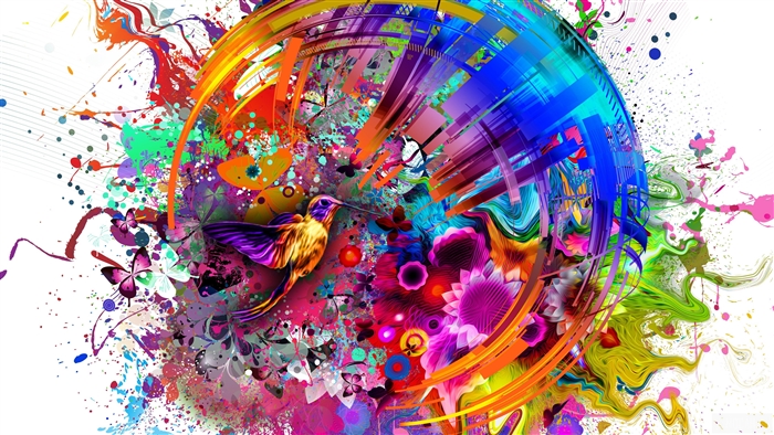 Abstract Flashy Bird 4K