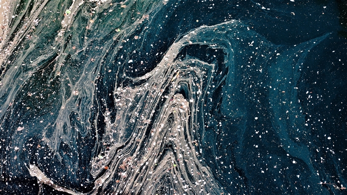 Abstract surface with lines and bends in 4K