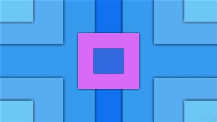 Geometric Blue and Pink Abstract Shapes 4K