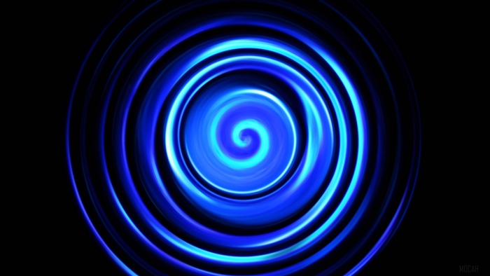Blue spiral light effect