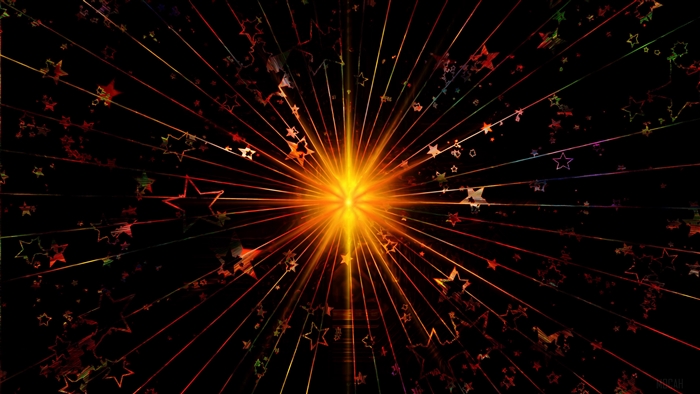 Abstract Starburst with Glowing Center 4K