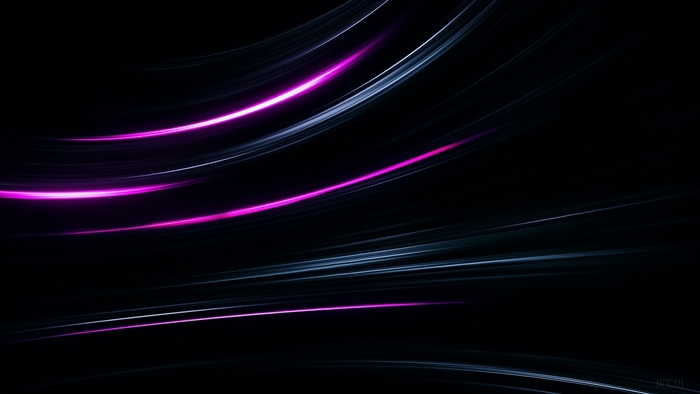 Abstract Neon Glowing Lines 4K