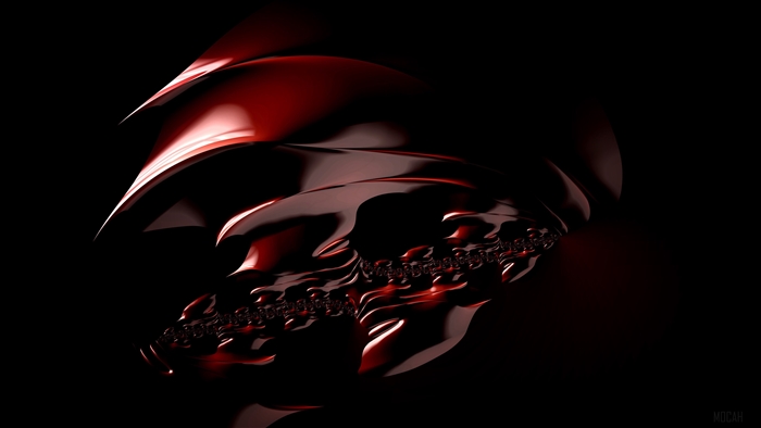 Red Fractal Abstract 4K