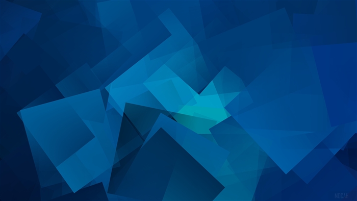 Abstract Blue Cubes 4K