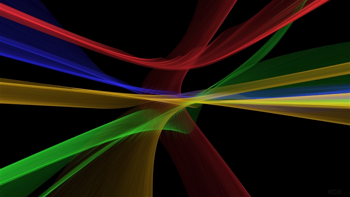 Multicolored fractal lines intersecting in 4K