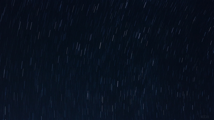 Star trails on a dark night sky