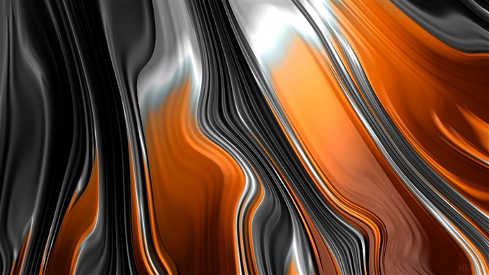 Fractal stripes with orange and black