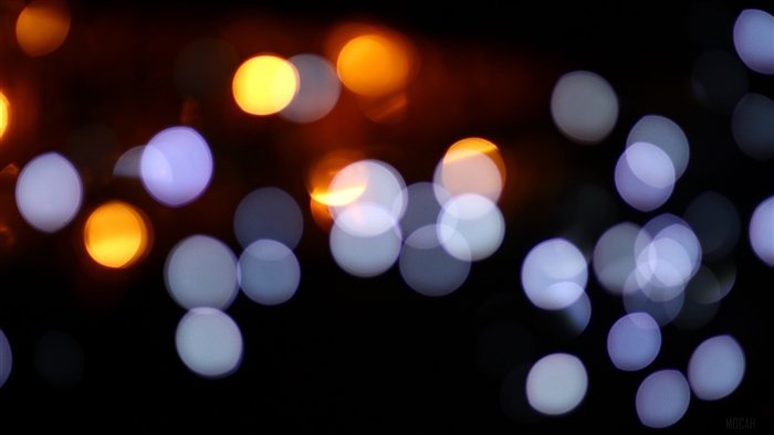Blurred lights in bokeh effect 4K