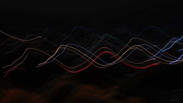 Wavy intermittent light lines 4K
