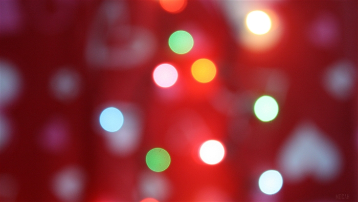Bokeh lights on red heart background 4K